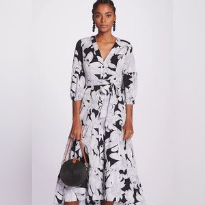 Anthropologie Maeve Puff Sleeved Midi Dress